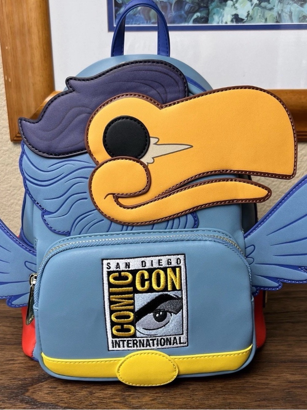 SDCC Loungefly TOUCAN COSPLAY MINI BACKPACK w/2023 SDCC Limited Edition Sticker